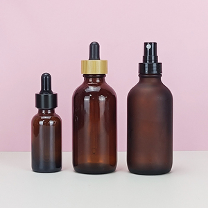 Flacons compte-gouttes ronds en verre violet pour huiles essentielles, 1 oz, 2 oz, 3 oz, 15 ml, 30 ml, 60 ml, 120 ml - Product Image 3