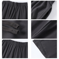 Pantalon de survêtement ample à jambes larges pour femme, taille élastique, en coton doux et extensible, léger, décontracté, uni, basique, pour l'été