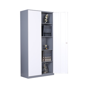 Guangzhou Ex-Stock Steel <span class=keywords><strong>Filing</strong></span> Storage <span class=keywords><strong>Cabinet</strong></span> Large Lockable 2 Swing Doors <span class=keywords><strong>4</strong></span> camadas ajustáveis para Home Office - Product Image 1