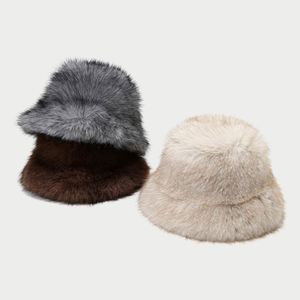 Chapeau Bob Décontracté en Fausse Fourrure à Large Bord pour Femme, Idéal pour l'Hiver, la Pêche et les Voyages - Product Image 2