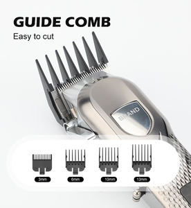 Cabello profesional de metal completo para uso en peluquero, cuchillas de acero inoxidable de alta calidad, carga USB, uso comercial doméstico - Product Image 3