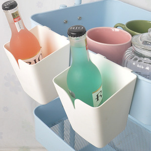 YSHF Home Furnishings – Seau de rangement suspendu en plastique, organisateur portable pour articles de soins personnels, blanc, rose, noir, bleu - Product Image 4