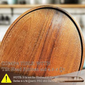 Tapis <span class=keywords><strong>de</strong></span> glisse en bois d'acacia pour batteur sur socle inclinable KitchenAid 4,5-5 Qt, plateau <span class=keywords><strong>de</strong></span> glisse pour appareil <span class=keywords><strong>de</strong></span> <span class=keywords><strong>cuisine</strong></span> - Product Image 5