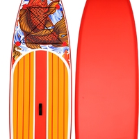 Planche de paddle gonflable (SUP) avec pagaie, ailerons, leash et sac de transport pour le yoga et les excursions