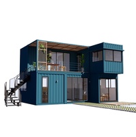 Maison modulaire préfabriquée en acier à ossature plate de 20 pieds, panneau sandwich, expédition, maison conteneur à 3 chambres, salle de bain, supermarché