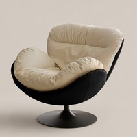 Chaise minimaliste moderne avec ottoman, ensemble de meubles de salon de luxe nordique, fauteuil rembourré pour balcon et chambre à coucher