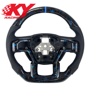 พวงมาลัยคาร์บอนไฟเบอร์แบบแข่งรถ สำหรับรถฟอร์ด แร็พเตอร์ F150 XLT F250 F350 F450 R เทรเมอร์ เรนเจอร์ เชลบี้ มัสแตง ST รุ่นคัสตอม - Product Image 1