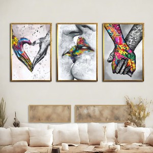 Usine Home Decor Gros Graffiti Célèbre Décoration Murale <span class=keywords><strong>Pop</strong></span> <span class=keywords><strong>Art</strong></span> 3pcs Ensemble Peinture Personnalisé Impressions Sur Toile Peinture et Arts Muraux - Product Image 1