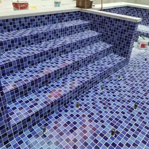 Hilite foshan производитель мозаика для бассейна керамическая плитка для бассейна глазурованная синяя плитка для Бассейна керамическая снаружи