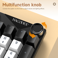Clavier de jeu Ajazz NK104 avec interrupteurs rouges, anti-ghosting, ergonomique, pour gamer, bureau, ordinateur portable, clavier mécanique filaire