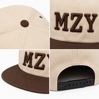 Topi Snapback Streetwear Custom Vintage 5 Panel Dua Warna Bordir 3D Flat Brim