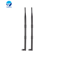 Antenne Wi-Fi externe intérieure pliable omnidirectionnelle en caoutchouc à gain élevé de 375 mm 9 dBi pour routeur sans fil avec connecteur RP-SMA