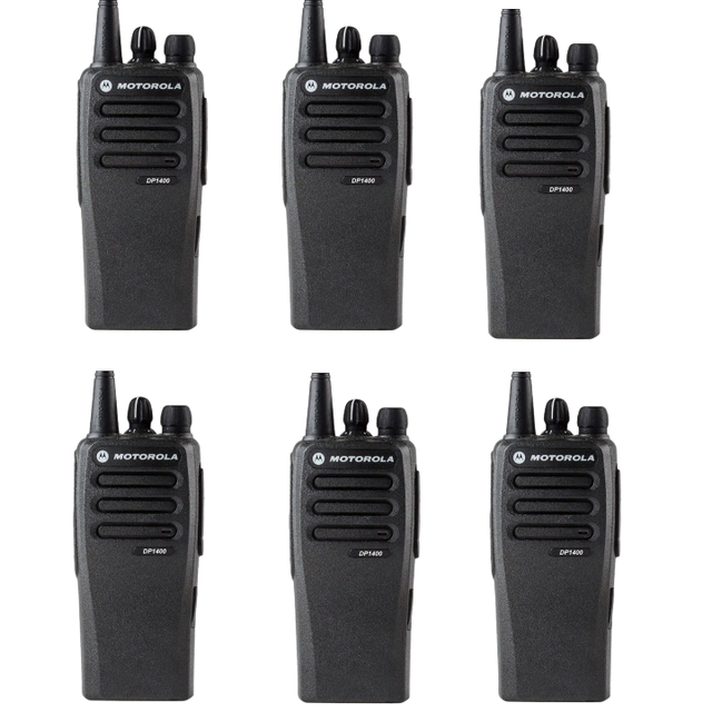 For DP1400 Handheld Digital Two-Way Walkie Talkie 4W Output Power Long Range UHF/VHF Frequencies IPX4 Water Resistance
