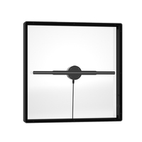 Nouveau ventilateur holographique 3D à œil nu 2026 avec couvercle de protection en acrylique, affichage holographique WiFi, application et audio Bluetooth