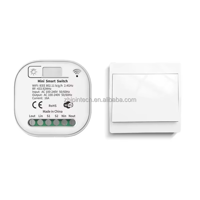 Tuya Smart WiFi and Rf Light Switch 433MHz Kinetic Wall Switch No Battery Need Wireless Remote Control Timing 220V 16A for Alexa