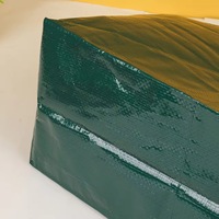 Sac de courses tissé en plastique imprimé couleur avec film, vente en gros d'usine, sac à main portable en PP pour voyage, sac cadeau