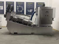 Machine de déshydratation des boues à vis modèle HDL-201, déshydrateur de boues en acier inoxydable, faible consommation d'énergie, séparateur solide-liquide