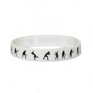 Bracelet en caoutchouc de tennis personnalisé avec logo, bracelet en silicone pour les sports et les événements, fournitures pour fêtes, cadeaux décoratifs sur le thème du tennis - Product Image 6