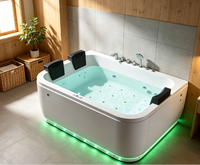 Moderna Bañera de Hidromasaje con Cascada y Cortina de Agua Ajustable, Suministro Directo de Foshan