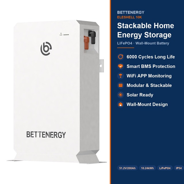 Wall Mounted 5kWh Home Energy Storage Battery LiFePO4 Cell 51.2V 100Ah Powerwall System for Solar PV Emergency Backup