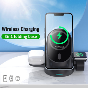 Support de chargeur <span class=keywords><strong>sans</strong></span> <span class=keywords><strong>fil</strong></span> 3 en 1 15W Fast Charging Dock Station pour Earbuds Pro Watch 7 6 SE 5 4 <span class=keywords><strong>iPhone</strong></span> 13 12 <span class=keywords><strong>11</strong></span> XS XR X 8 - Product Image 3