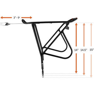 Estante trasero para bicicleta, soporte de carga para bicicleta, soporte de aleación ajustable en altura de liberación rápida - Product Image 6