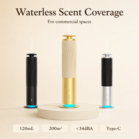 Diffuseur d'arômes électrique sans eau, système de diffusion par nébulisation, rechargeable, en alliage d'aluminium, pour le bureau