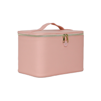 Sac de manucure UV rose avec poche à câbles Velcro, sangles élastiques, support métallique et interrupteur frontal, sac de maquillage avec lumière UV, trousse à cosmétiques