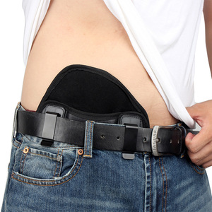 G17 Leather IWB Holster Pancake Style Quick Draw Concealed Carry Outdoor Tactical Gun Holster Black Left Hand - Product Image 2