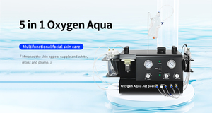 5 in 1 Oxygen Aqua Jet Peel Multifunctional Facial Machine Diamond Dermabrasion Hydro Pen with Ultrasonic <b>Scrubber</b> - Product Image 2