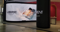 Module LED flexible P2.5 IP65 pour extérieur, écran incurvé cylindrique, affichage de forme personnalisée pour les salles d'exposition, les aéroports, la publicité
