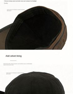 Gorra de Béisbol Retro Estilo Japonés de Seis Piezas para Hombre y Mujer, Gorras de Béisbol Ajustadas para Otoño e Invierno - Product Image 4