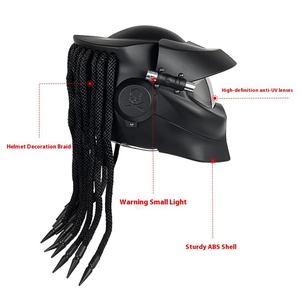 Casco completo unisex para todas las estaciones, diseño trenzado, coche eléctrico, motocicleta, casco para correr de campo traviesa - Product Image 5