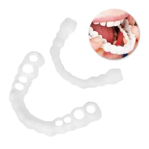 Novo sorriso etiqueta personalizada superior inferior dentes postiços capa branca para outros acessórios de clareamento dos dentes