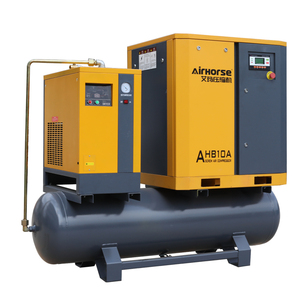 เครื่องอัดอากาศแบบสกรูโรตารี่ AirKing 11KW 15HP เงียบ 7/8/10 บาร์ ได้รับการรับรองมาตรฐาน CE IP54 มอเตอร์ขับเคลื่อนด้วยสายพาน สำหรับงานอุตสาหกรรม - Product Image 1