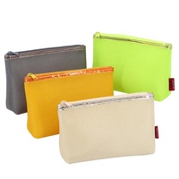 Pochette à fermeture éclair colorée en maille pour sandwich léger et résistant aux chocs pochette pour serviettes hygiéniques trousse de toilette et de maquillage