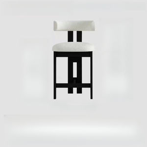 Chaise de relaxation de style crème <span class=keywords><strong>Tabouret</strong></span> haut rembourré tout en bois massif Tabourets de <span class=keywords><strong>bar</strong></span> en peau d'agneau de qualité supérieure - Product Image 4