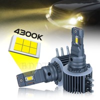 GOODZOOM H15 Ampoule de phare LED Plug and Play 4300K DRL LED Feux de jour 4300 Kelvin Ampoules de phare LED pour voiture 55W