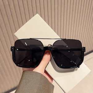 Nuevo Retro personalizado doble puente <span class=keywords><strong>gafas</strong></span> <span class=keywords><strong>de</strong></span> <span class=keywords><strong>sol</strong></span> marco grande estilo coreano Anti luz azul inferior medio marco <span class=keywords><strong>gafas</strong></span> <span class=keywords><strong>de</strong></span> <span class=keywords><strong>sol</strong></span> - Product Image 4