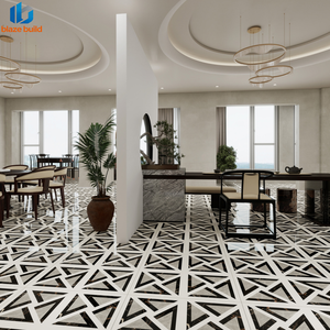 Vente flash : Carrelage en porcelaine géométrique moderne tricolore 800x800mm brillant pour hall d'hôtel - Product Image 2