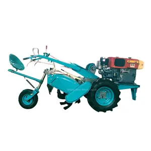 Diesel power mini tiller Agricultural machinery equipment diesel cultivator motocultor two wheel walking tractor