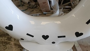 Y390 Donut Shape Resistencia a la intemperie Silla acogedora Fibra de vidrio Ecológico Escuela Hospital Banco de relajación al aire libre - Product Image 3