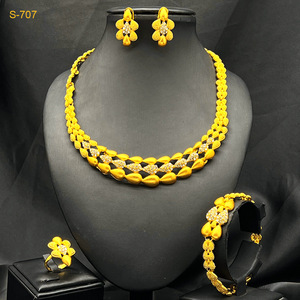 Wholesale Statement <strong>Costume</strong> Accessories High Quality Dubai <strong>Indian</strong> <strong>Jewelry</strong> Sets 24k Gold Plated Wedding Bridal <strong>Jewelry</strong> Set - Product Image 6