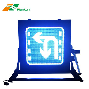 Pantalla LED Plegable para Exteriores, Señalización de Tráfico, Montaje en Suelo, Marco de Acero, IP65, Luz Intermitente Continua No Reflectante - Product Image 4