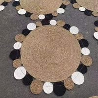 Grounding protection Mats Home Decor Rugs Floor Mat Handmade Natural Jute Carpets and Rugs for Living Room