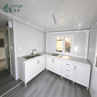 Maison préfabriquée modulaire de luxe, bureau mobile, conteneur extensible de 20 pieds, petite maison mobile à 2 chambres, chalet personnalisé pliable et fabriqué sur mesure