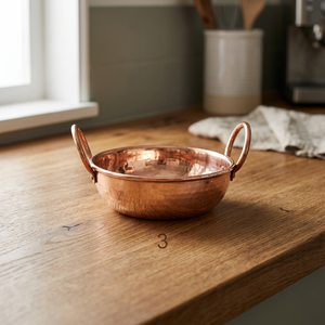 Plat rond en laiton avec poignées gravées pour la maison, les restaurants, les hôtels, les fêtes - Style vintage durable - Product Image 3
