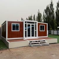 Casa Contenedor Expandible de Estructura de Acero Resistente, Fácil de Montar, Casa Prefabricada con Cocina y Baño para Vivir