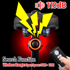 <span class=keywords><strong>Klaxon</strong></span> lumineux de cycle de freinage automatique extérieur étanche IP65 Rechargeable <span class=keywords><strong>vélo</strong></span> pour l'équitation avertissement alarme de <span class=keywords><strong>vélo</strong></span> arrière à distance - Product Image 4