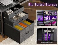 Escritorio de Juegos en Forma de L Convertible al por Mayor, Escritorio de Computadora de Esquina Reversible con Tira de LED, Cajón y Soporte para CPU para Oficina en Casa